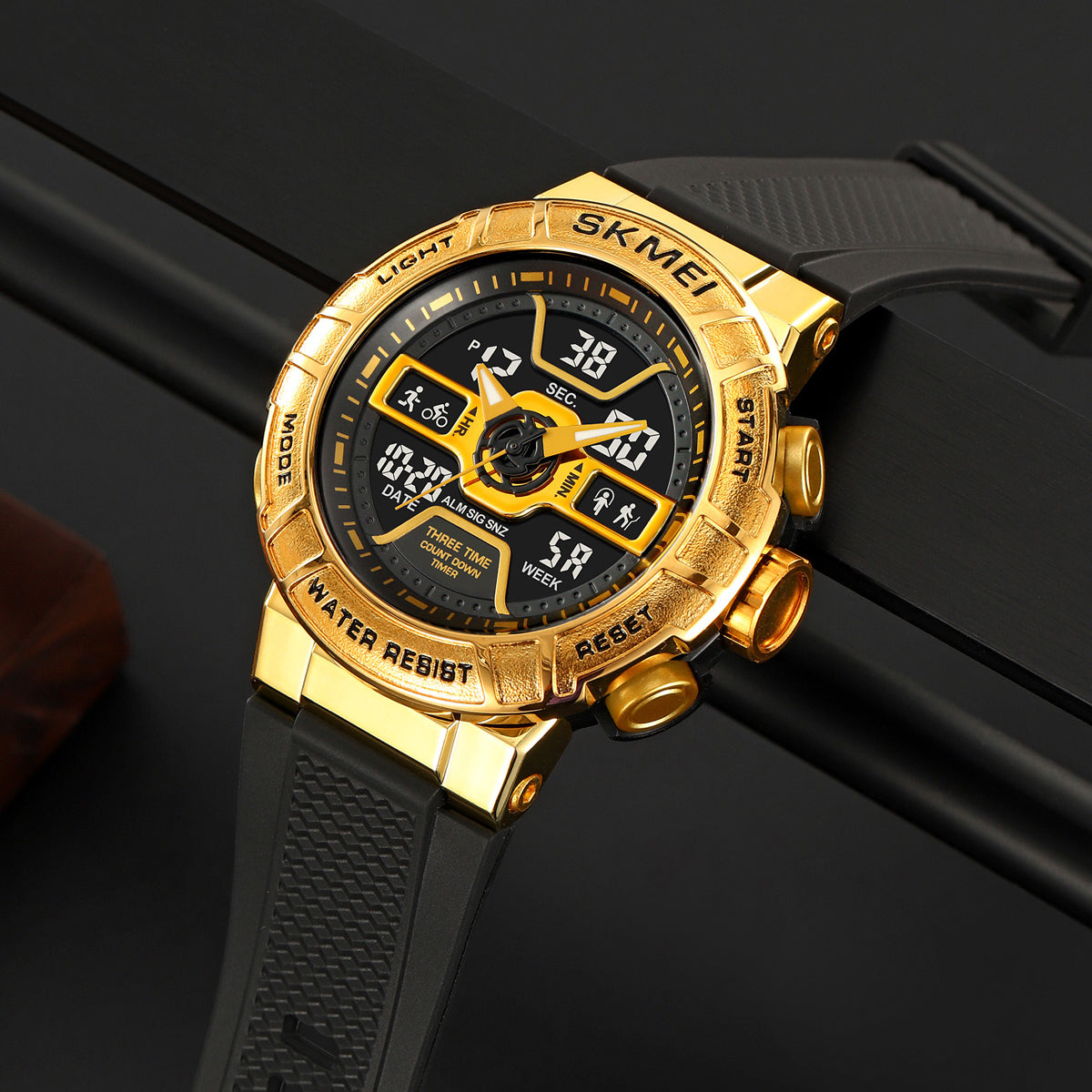 2227 Reloj Skmei deportivo para caballero pulsera de resina