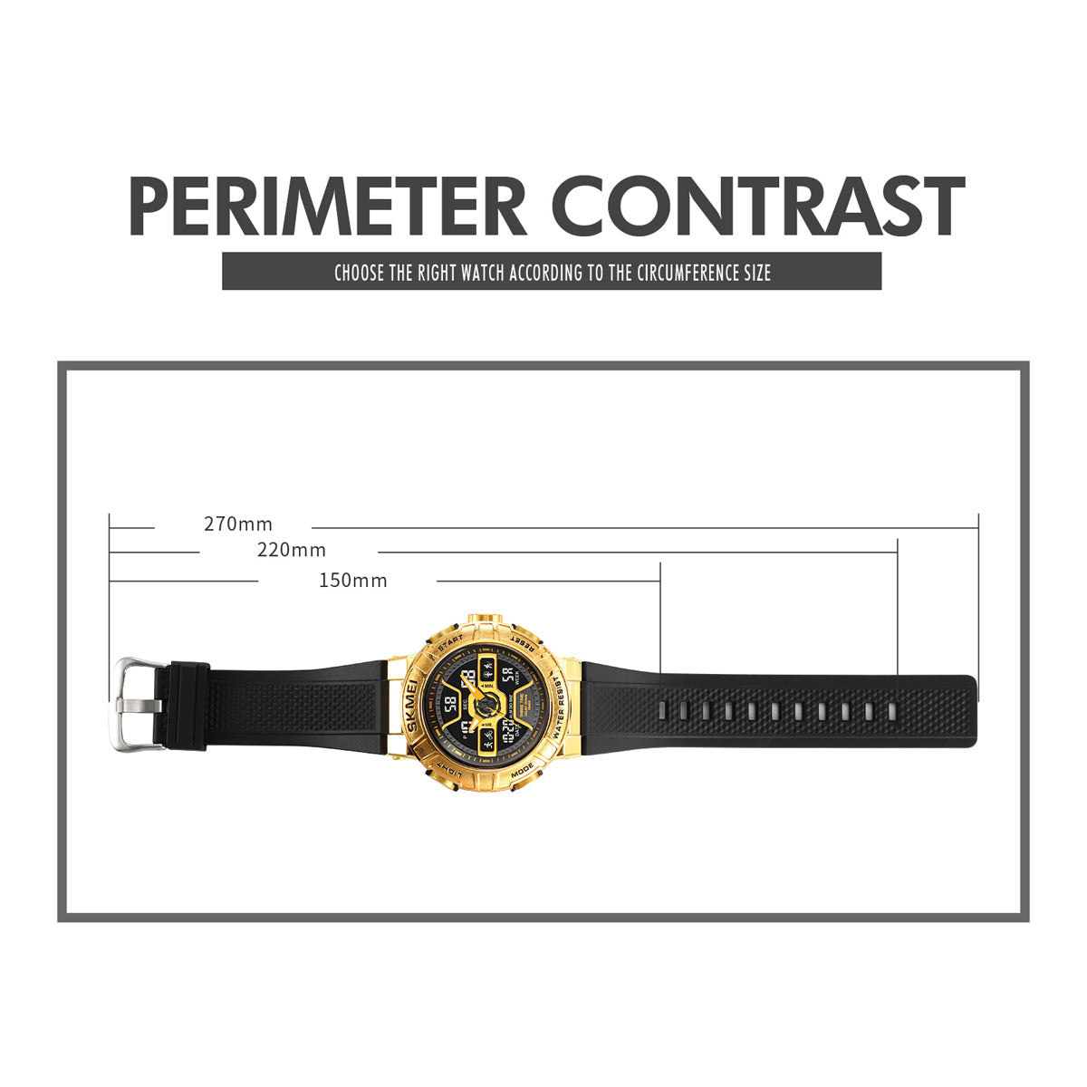 2227 Reloj Skmei deportivo para caballero pulsera de resina