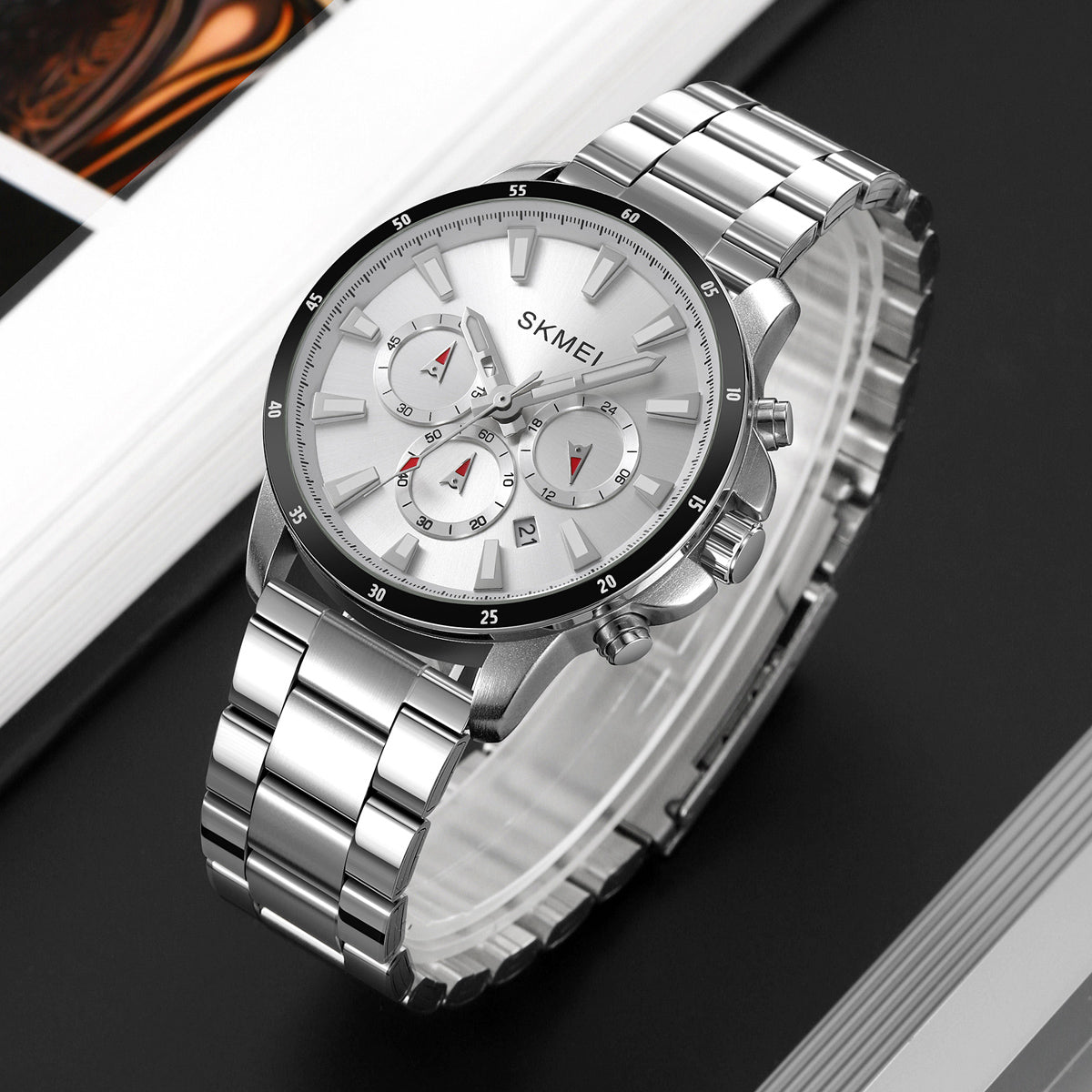 2295 Reloj Skmei para hombre pulsera de metal