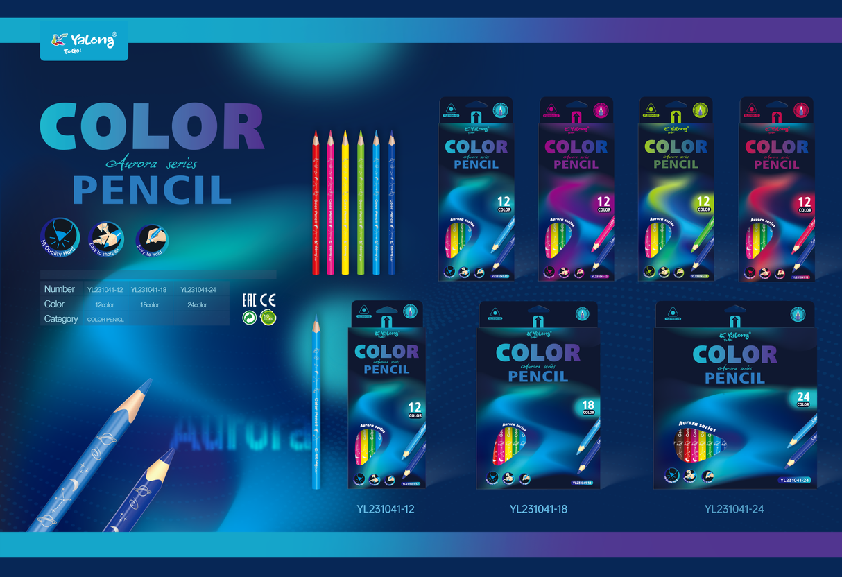 Caja de crayones Yalong de 24 colores YL231041-24