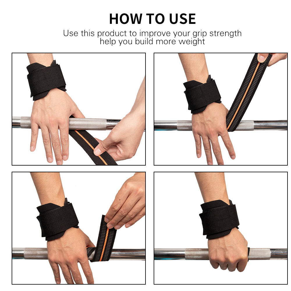 #3-0003 Correas de Levantamiento de Pesas 2 en 1 – Soporte y Potencia Integrados  Muñequera  para pesas