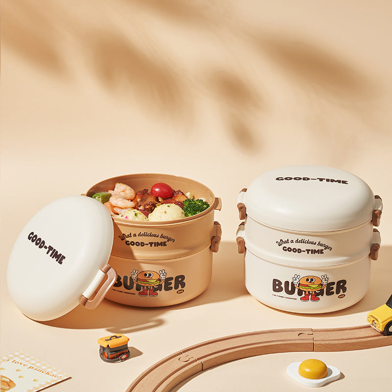 JL6886 Lonchera plástica con dos niveles