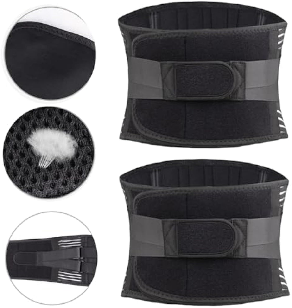 #35-00019 Cinturón térmico con transpiración ajustable color negro