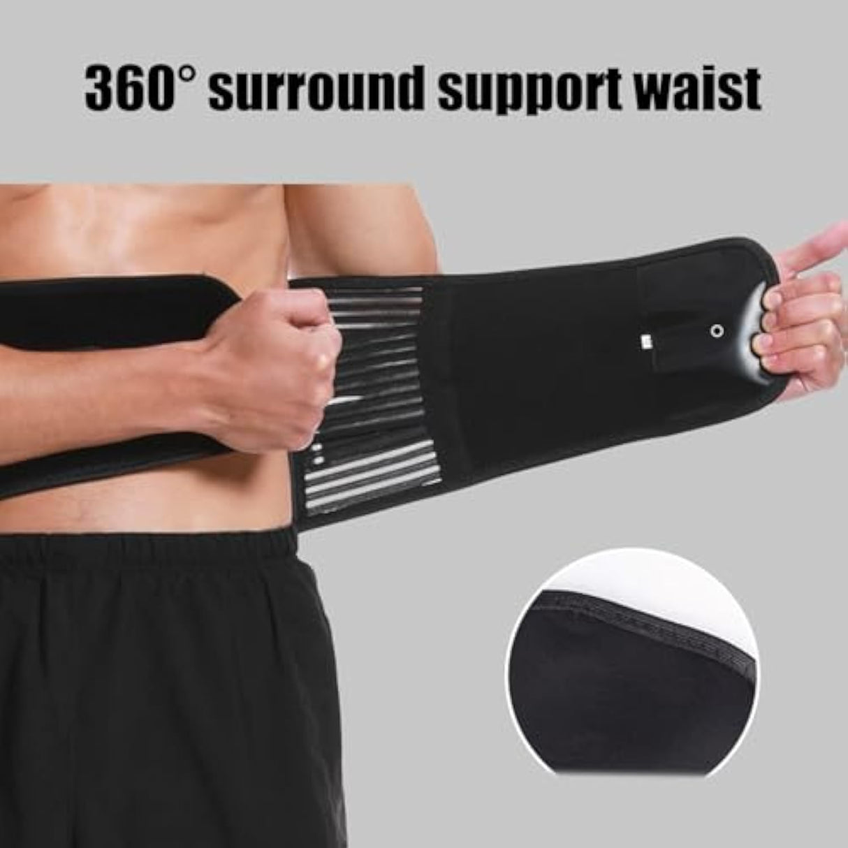 #35-00019 Cinturón térmico con transpiración ajustable color negro