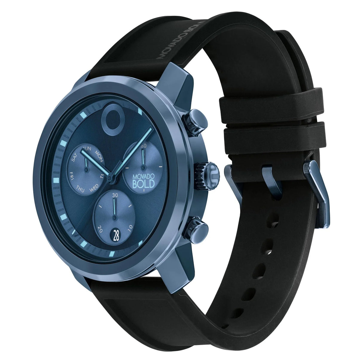 3601049 Reloj Movado Bold de hombre correa de caucho 44 mm