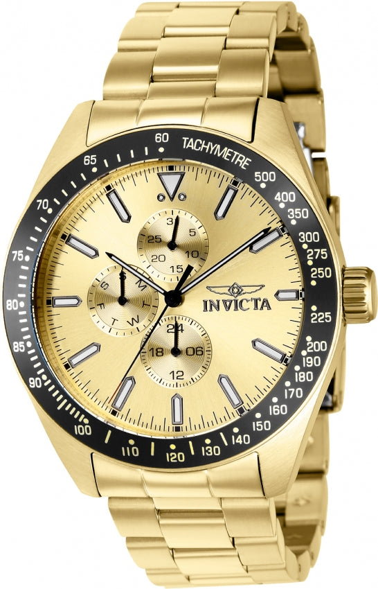 Reloj Invicta Aviator para hombre pulsera de metal 45 mm