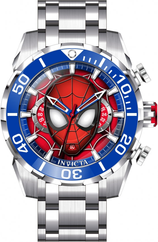 Reloj Invicta Marvel Spiderman de hombre pulsera de metal 50 mm