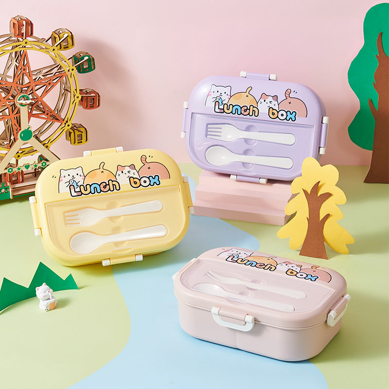 JL6460 Lonchera de plástico con cubiertos