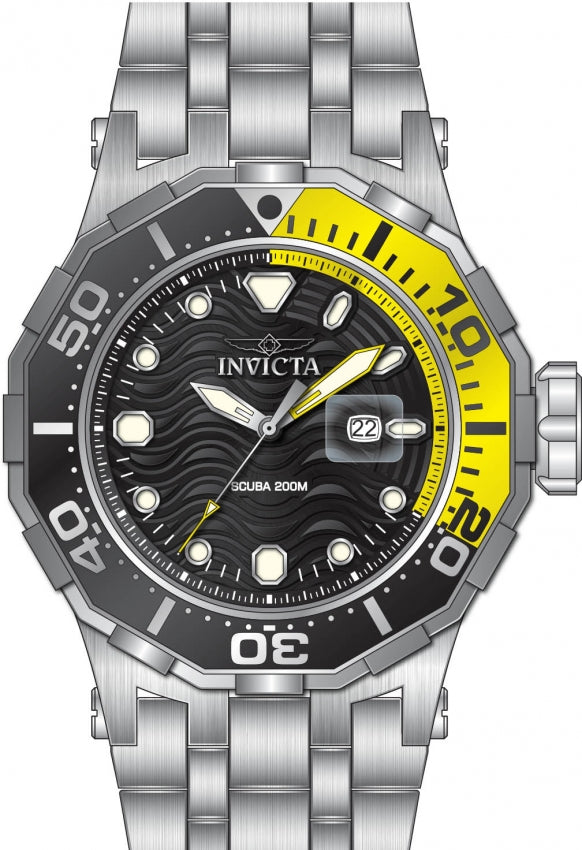 Reloj Invicta Pro Diver de hombre pulsera de metal 52 mm