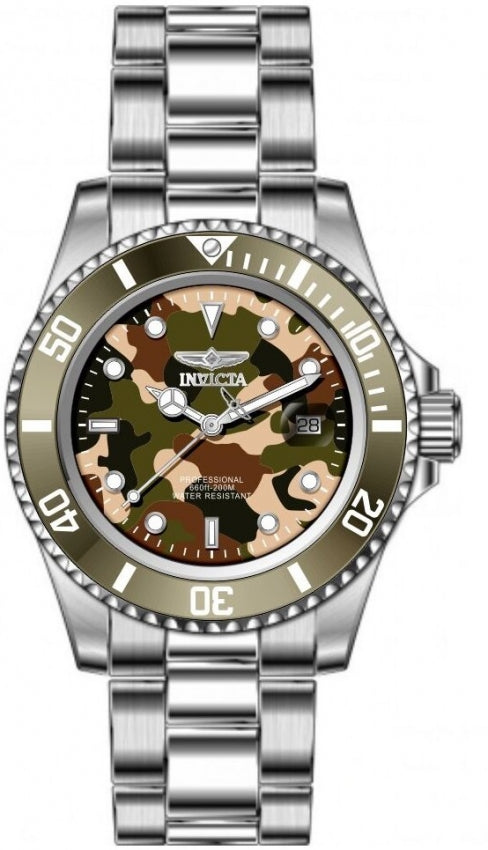 Reloj Invicta Pro Diver Camo Series de hombre pulsera de metal 40 mm
