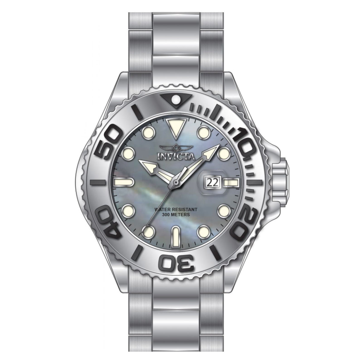 Reloj Invicta Grand Diver de hombre correa de metal 52 mm