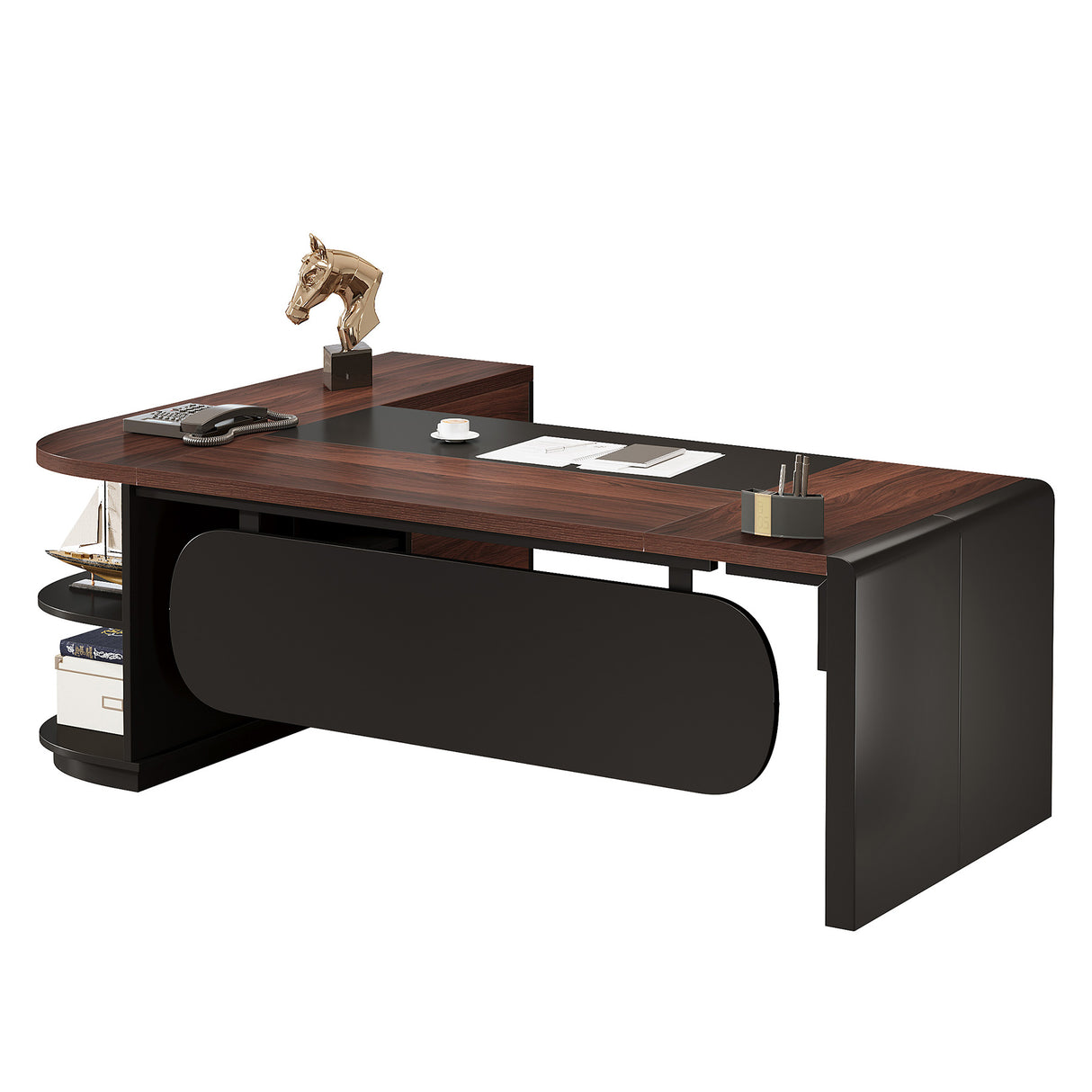 HOGA-HL0197 Escritorio Ejecutivo en forma de L Tribesigns de MDF