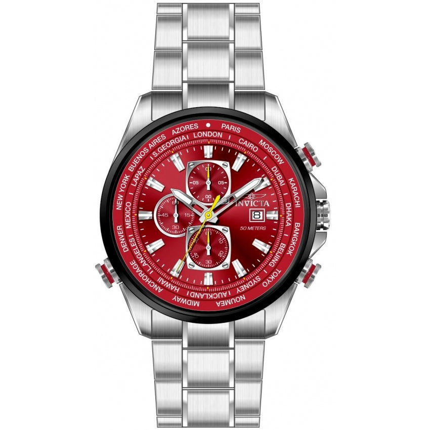 Reloj Invicta Aviator de hombre banda de metal 50 mm