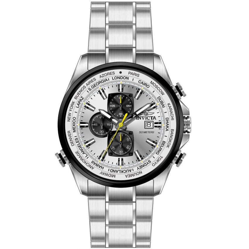 Reloj Invicta Aviator de hombre banda de metal 50 mm