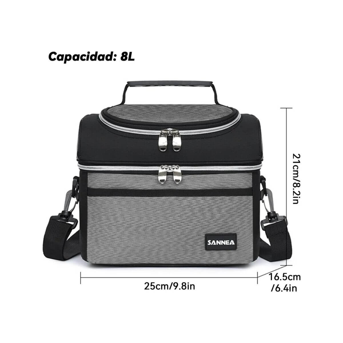 24004 Lonchera de alimentos dos compartimientos Sanne 8 Litros