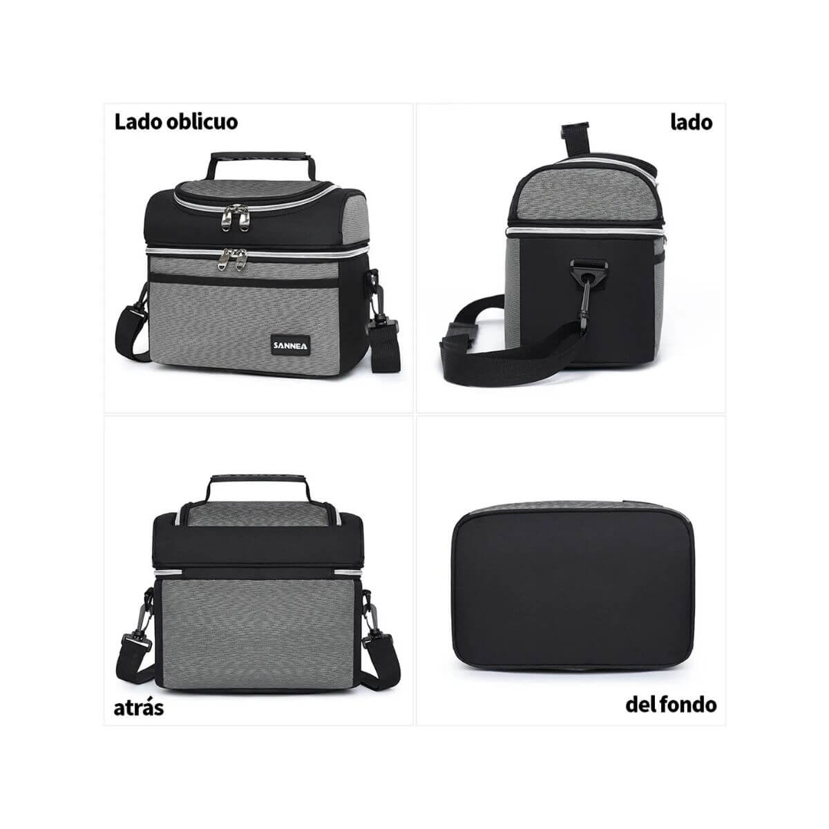 24004 Lonchera de alimentos dos compartimientos Sanne 8 Litros