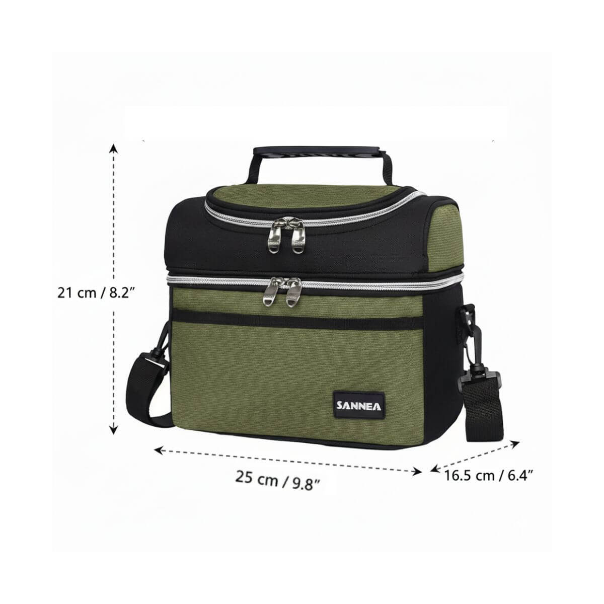 24004 Lonchera de alimentos dos compartimientos Sanne 8 Litros