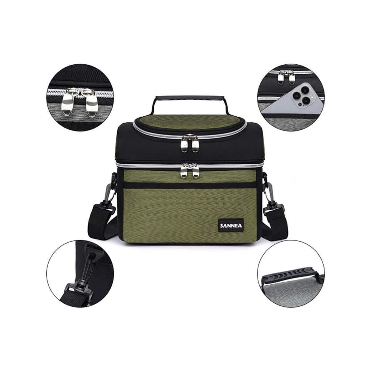 24004 Lonchera de alimentos dos compartimientos Sanne 8 Litros