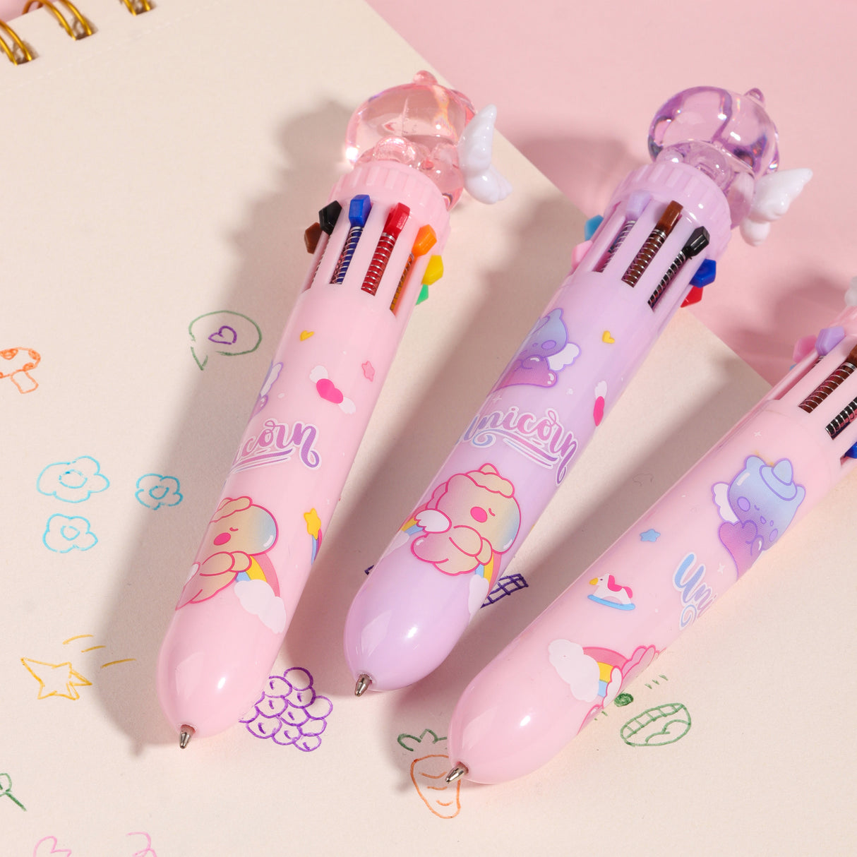 Bolígrafo de 10 Colores con Temática de Unicornio kk-8031