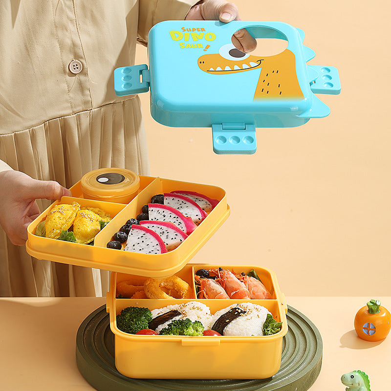 7113 Lonchera infantil cuadrada dinosaurio