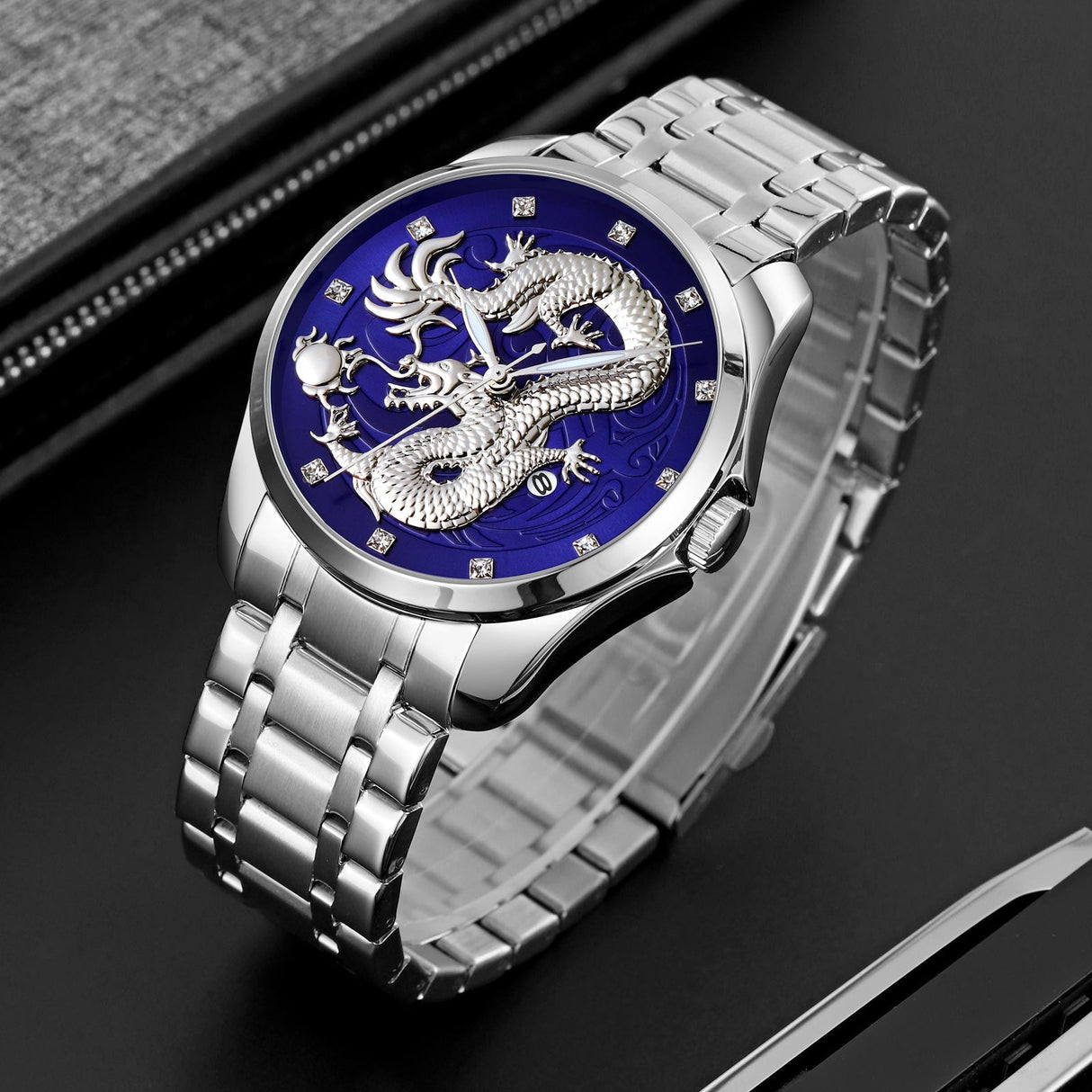 9193 Reloj Skmei para caballero pulsera de metal