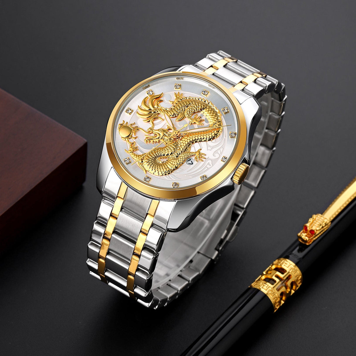 9193 Reloj Skmei para caballero pulsera de metal