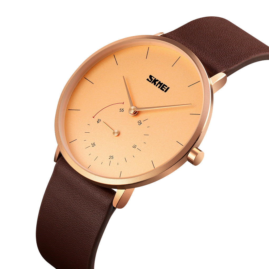 9213 Reloj Skmei para caballero pulsera de piel