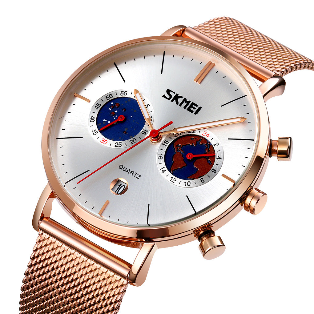 9231 Reloj Skmei para Hombre Pulsera Mesh Análogo