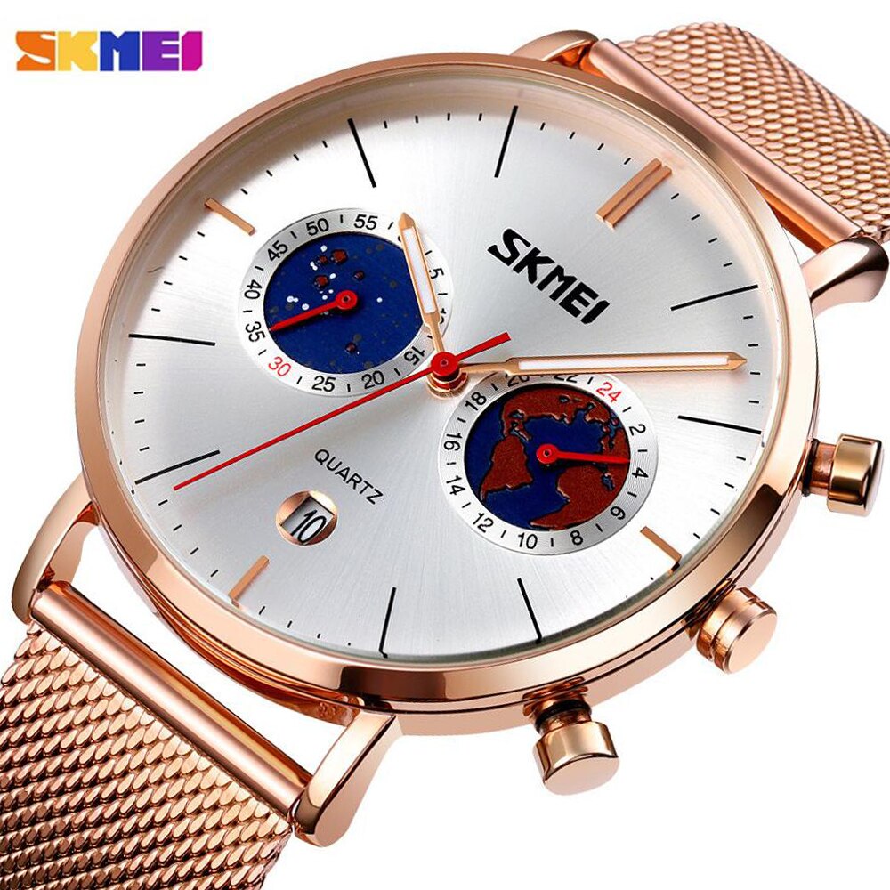 9231 Reloj Skmei para Hombre Pulsera Mesh Análogo