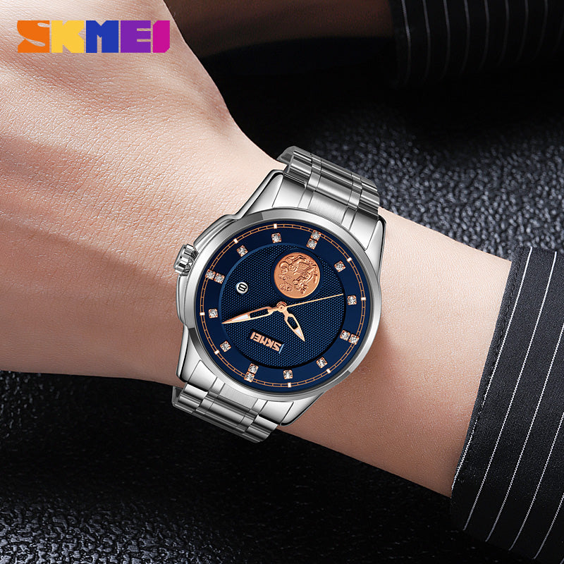 9321 Reloj Skmei para caballero pulsera de metal