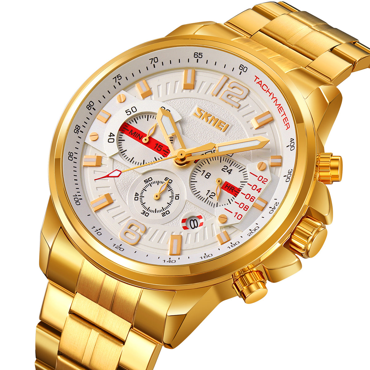 9332 Reloj Skmei para caballero pulsera de metal