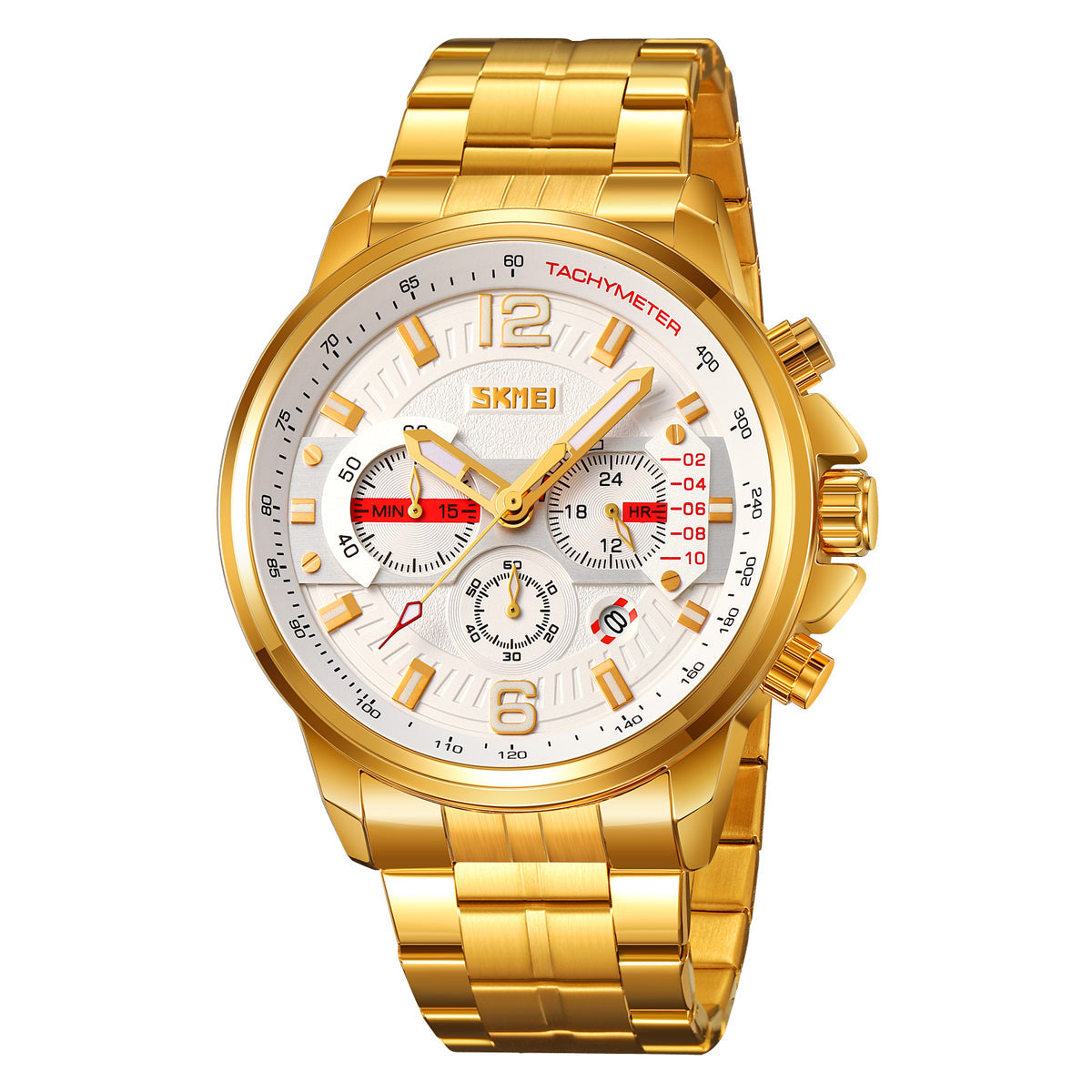 9332 Reloj Skmei para caballero pulsera de metal