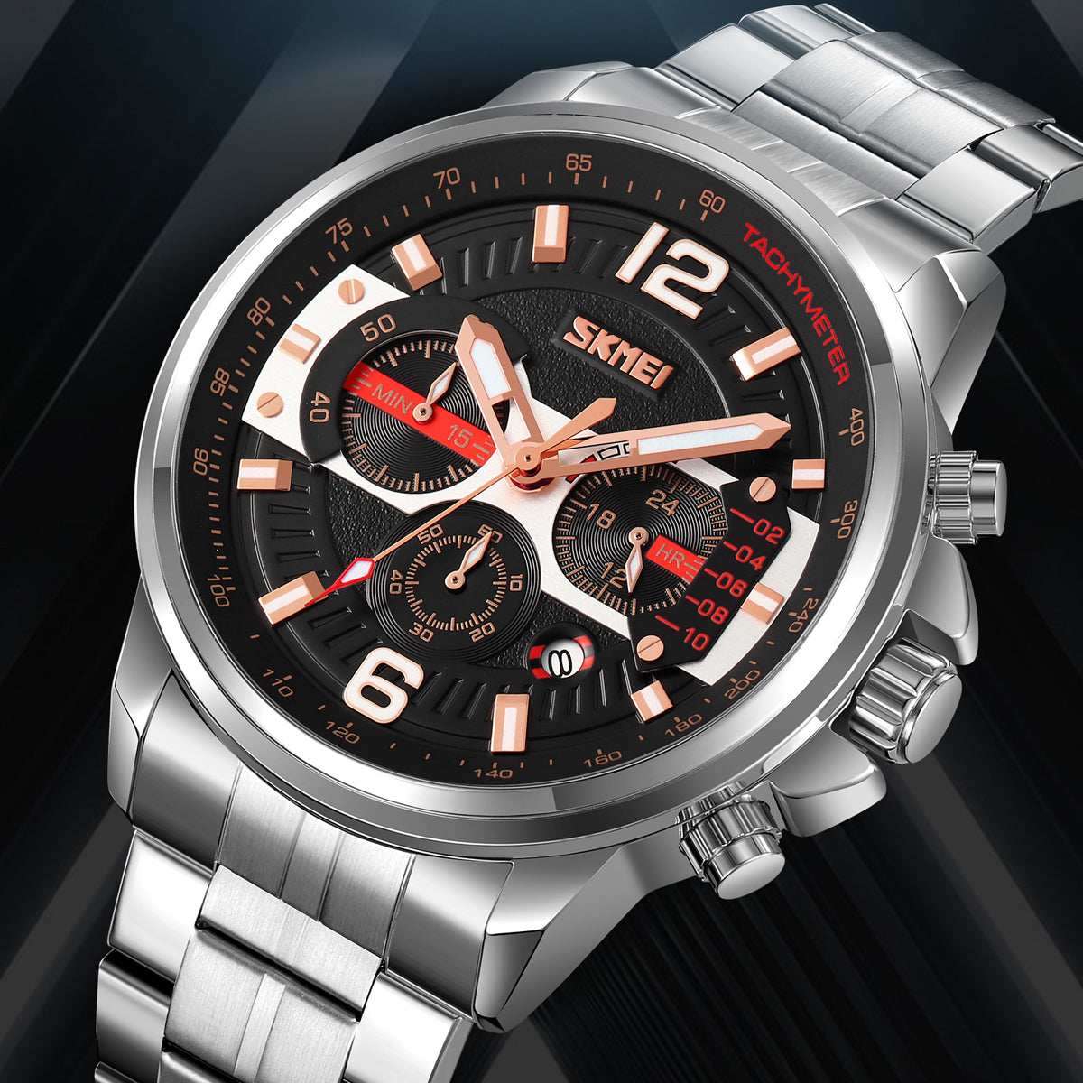 9332 Reloj Skmei para caballero pulsera de metal