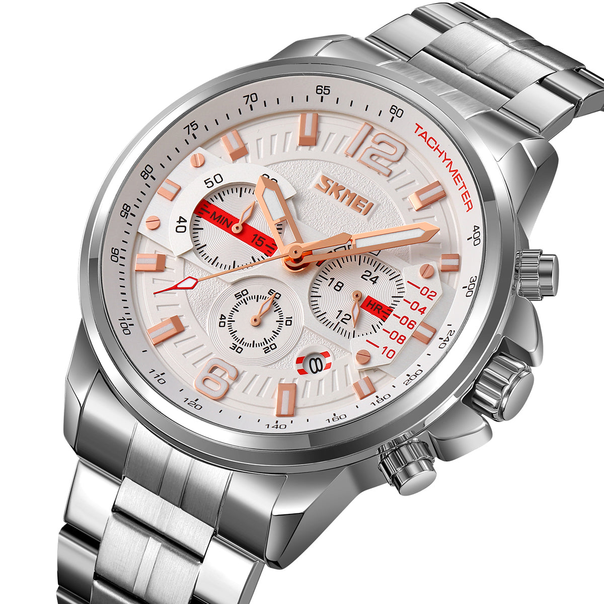 9332 Reloj Skmei para caballero pulsera de metal