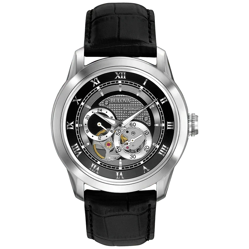 96A135 Reloj Bulova Sutton de hombre correa de piel 41mm