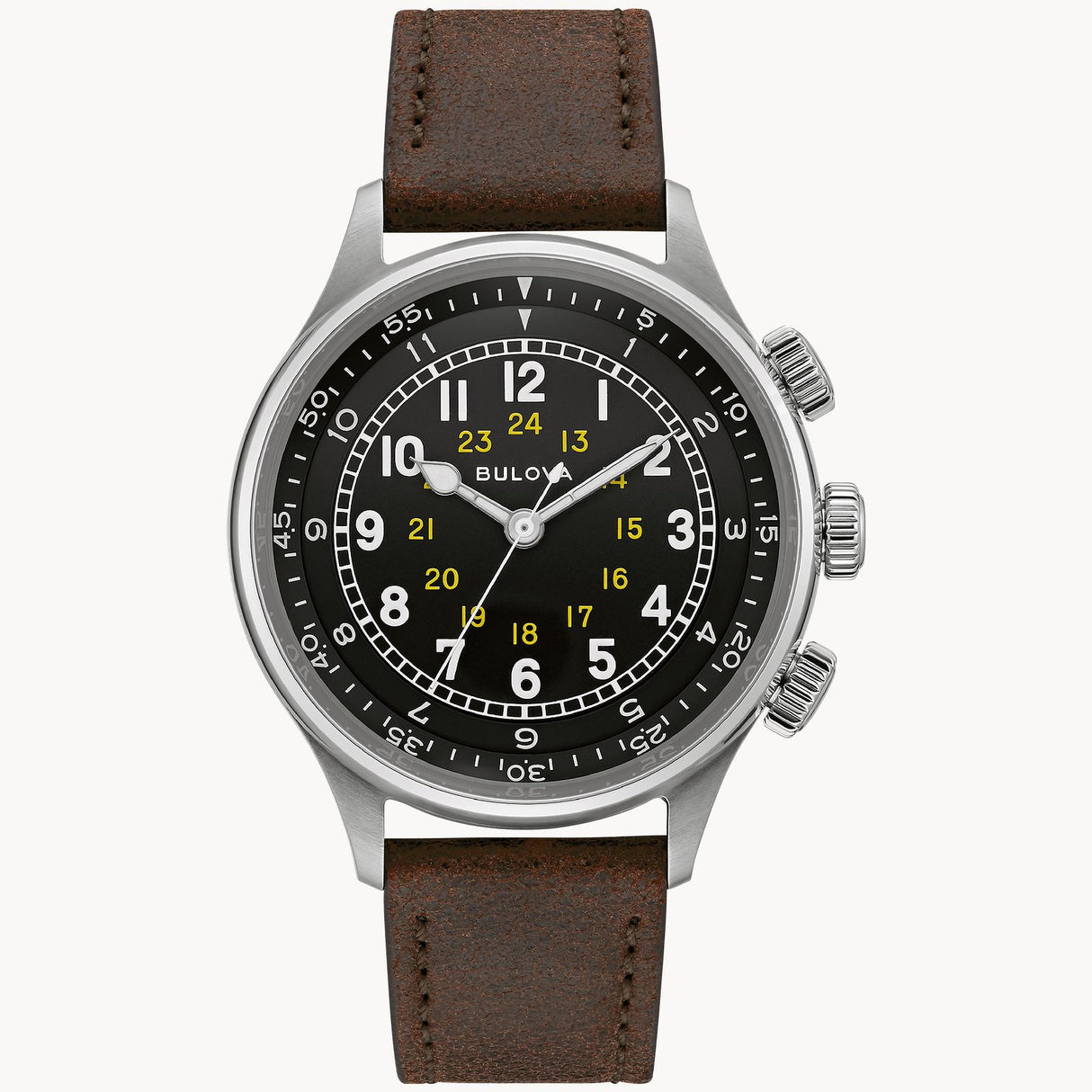 96A245 Reloj Bulova A-15 Pilot Military de hombre pulsera de metal