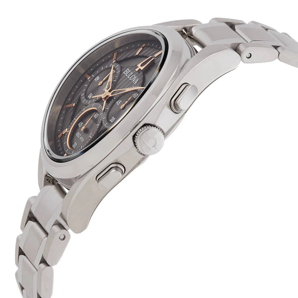 96A298 Reloj Bulova Curv de hombre banda de acero inoxidable 44mm