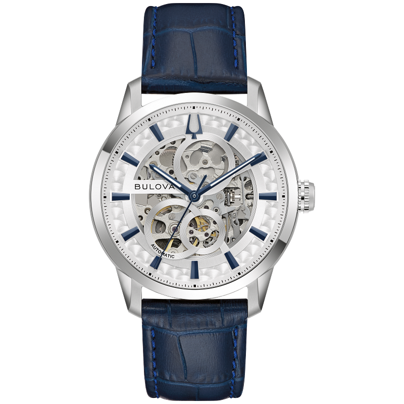 96A330 Reloj Bulova Sutton de hombre automático banda de piel