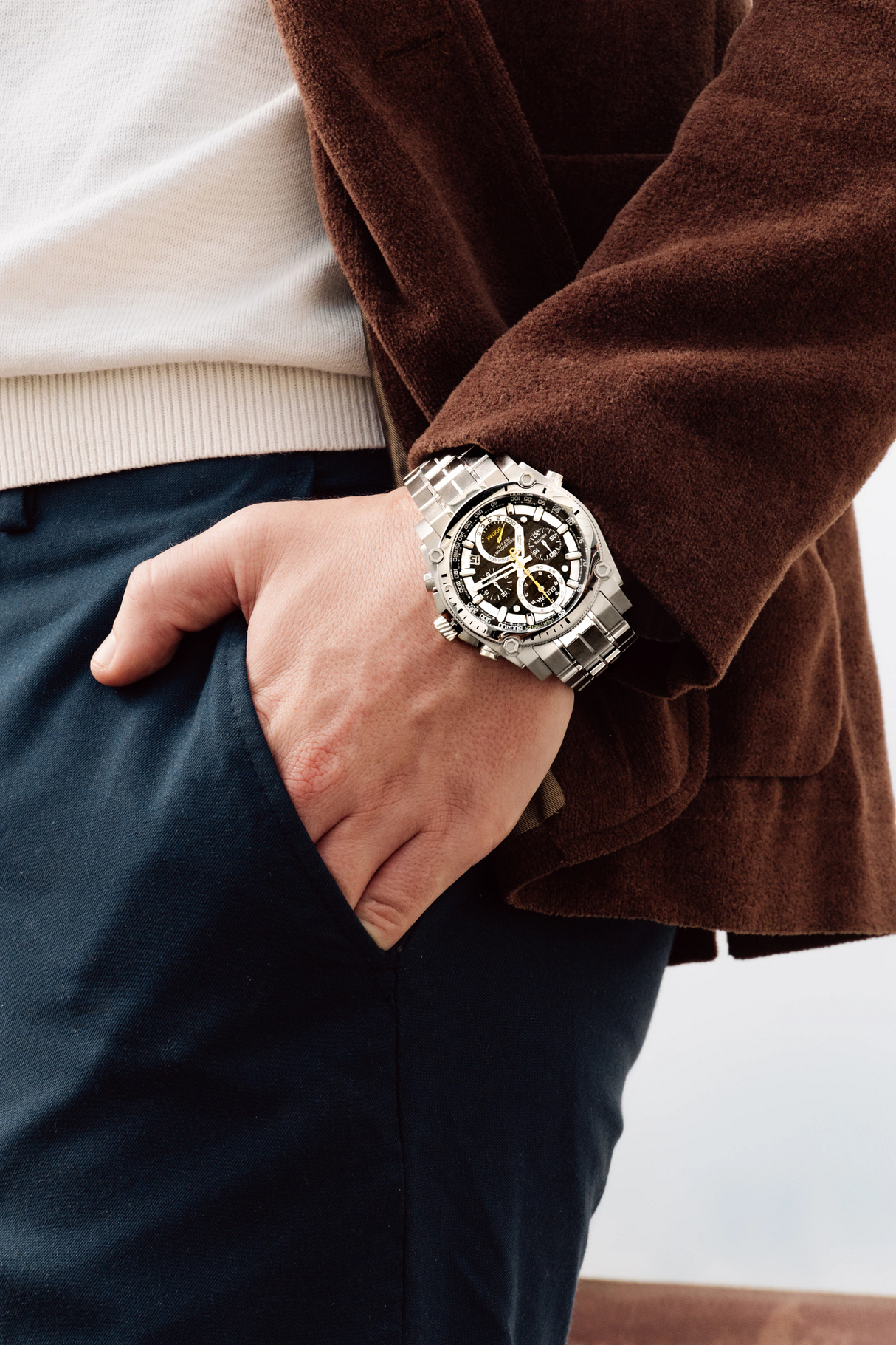 96B175 Reloj Bulova Icon de caballero correa de metal 46 mm