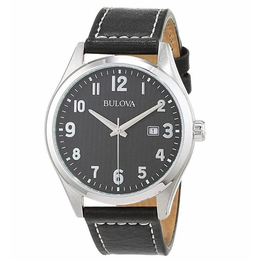 96B299 Bulova Cuarzo Reloj para Hombre Pulsera de Cuero Análogo