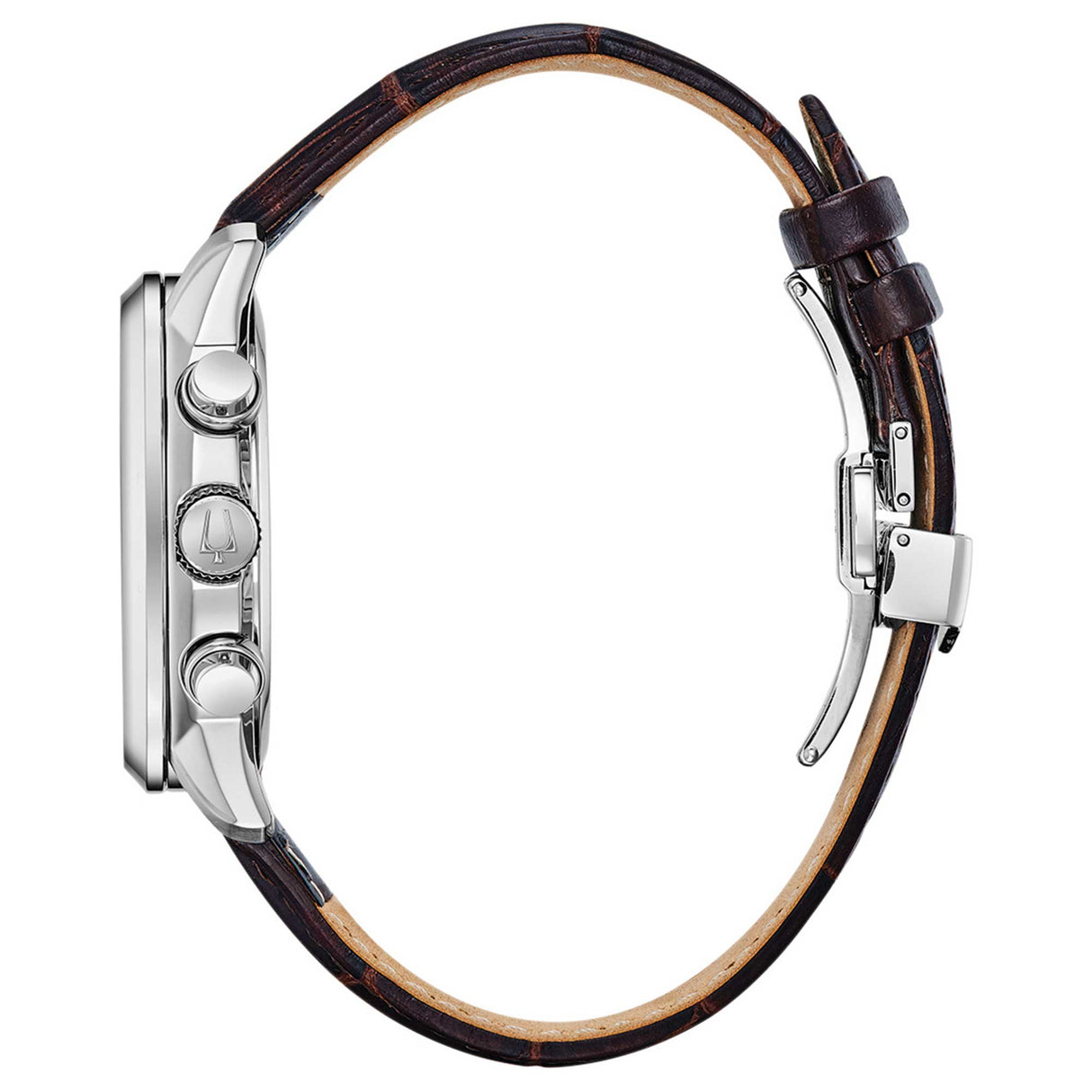 96B311 Reloj Bulova Sutton Big Date de hombre banda de cuero 44 mm