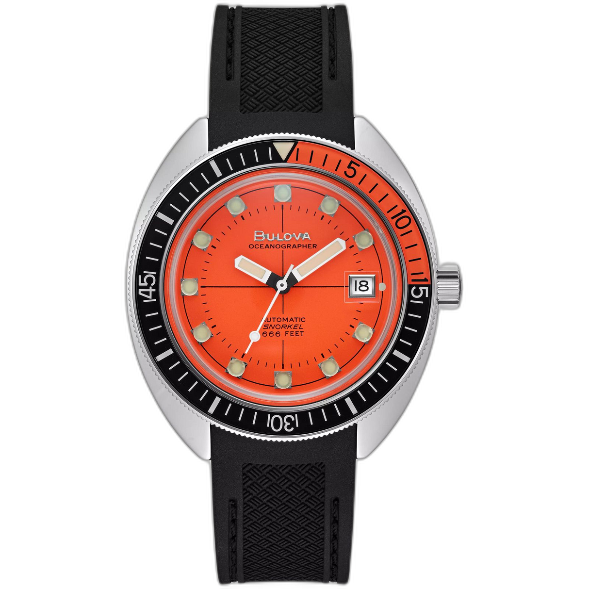 96B350 Reloj Devil Diver de hombre pulsera de resina 41 mm