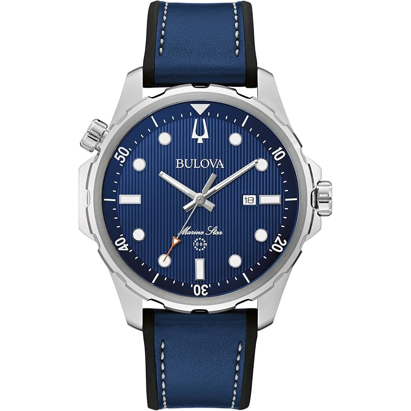 96B419 Reloj Bulova Marine Star de hombre pulsera de piel