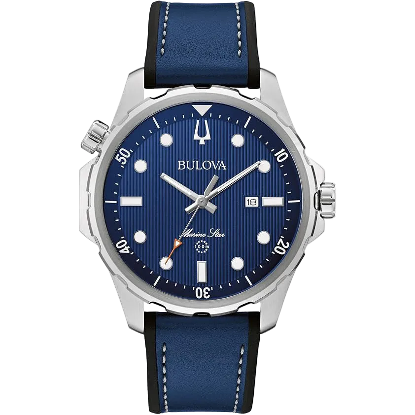 96B419 Reloj Bulova Marine Star de hombre pulsera de piel