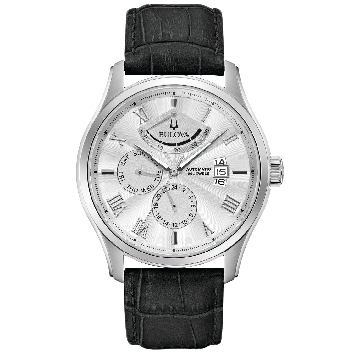 96C141 Reloj Bulova Wilton Classic automático de hombre correa de cuero