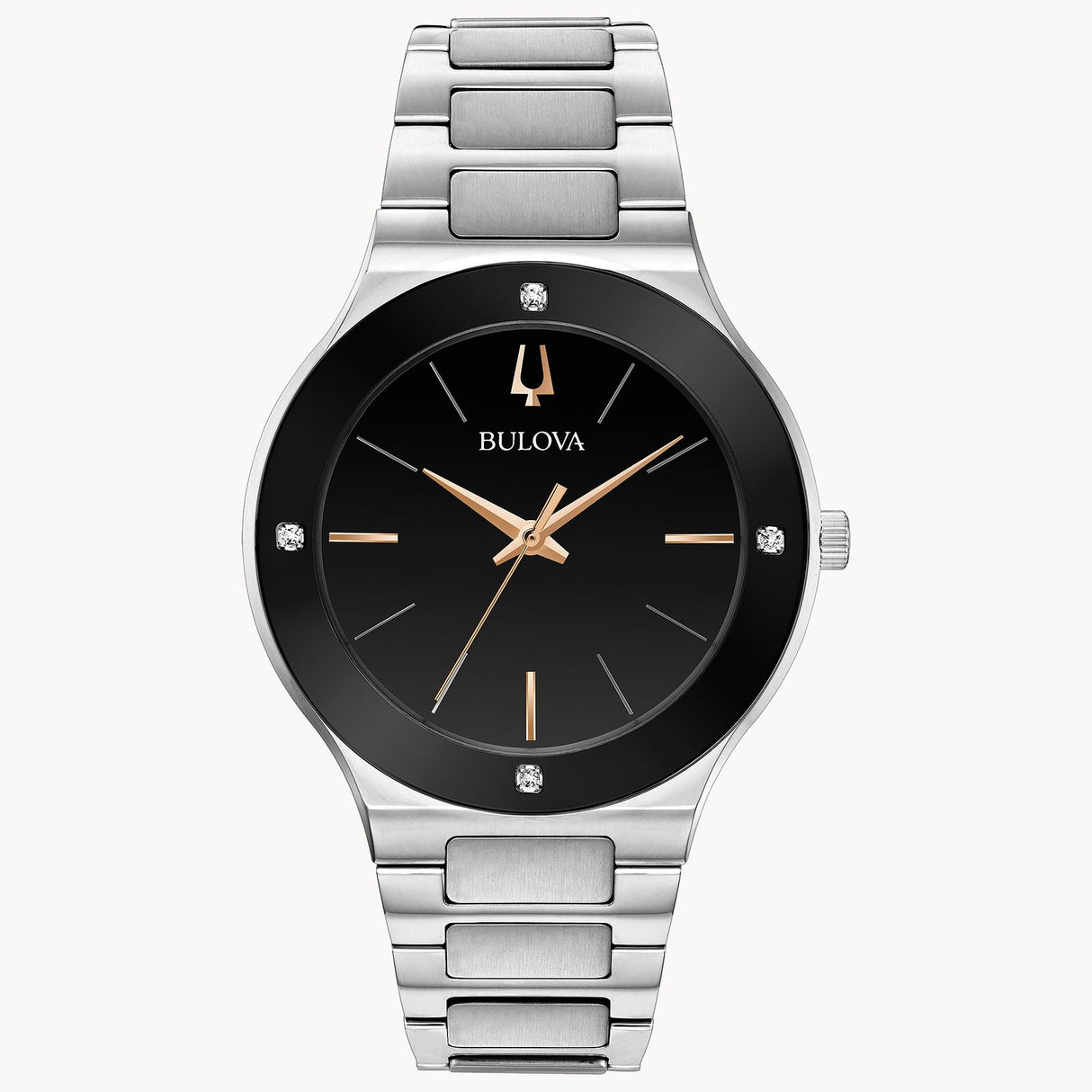 96E117 Bulova Cuarzo Reloj para Hombre Pulsera de Metal Análogo