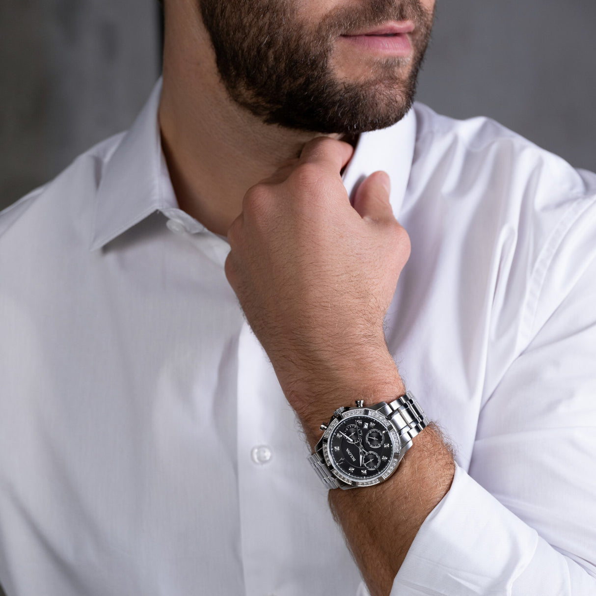 96J119 Reloj Bulova Classic Diamond de hombre correa de metal