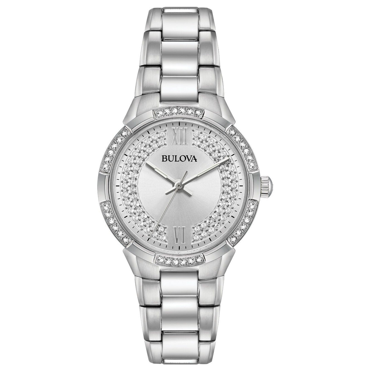 96L249 Bulova Reloj para Dama Cuarzo Plateado