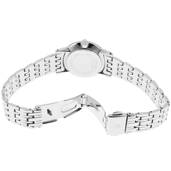 96P148 Reloj Bulova Diamond de dama banda de metal 27mm