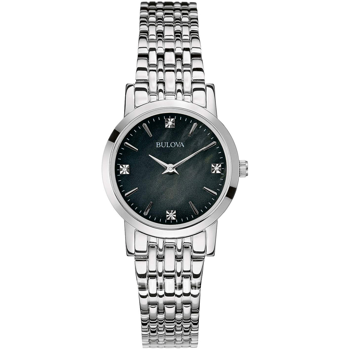 96P148 Reloj Bulova Diamond de dama banda de metal 27mm